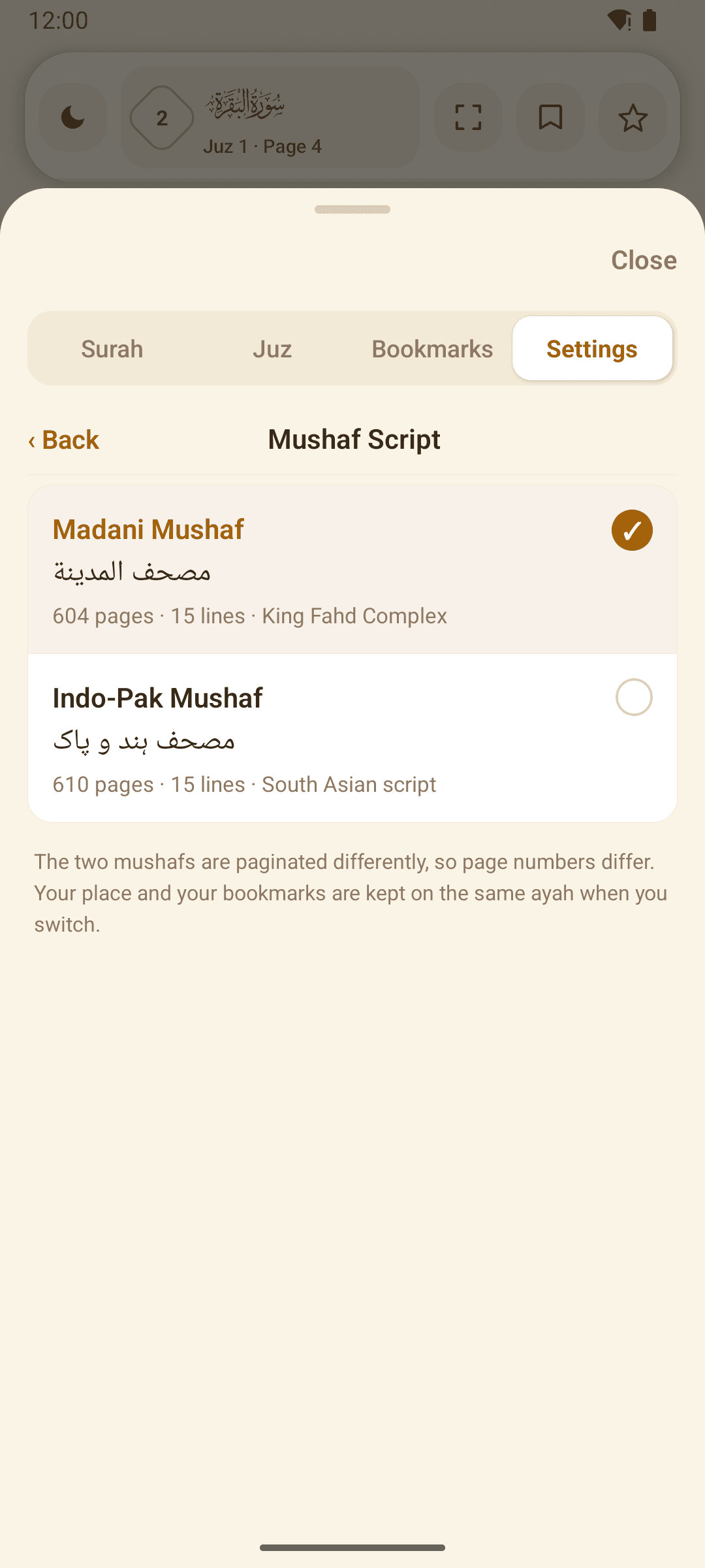 Choose your script