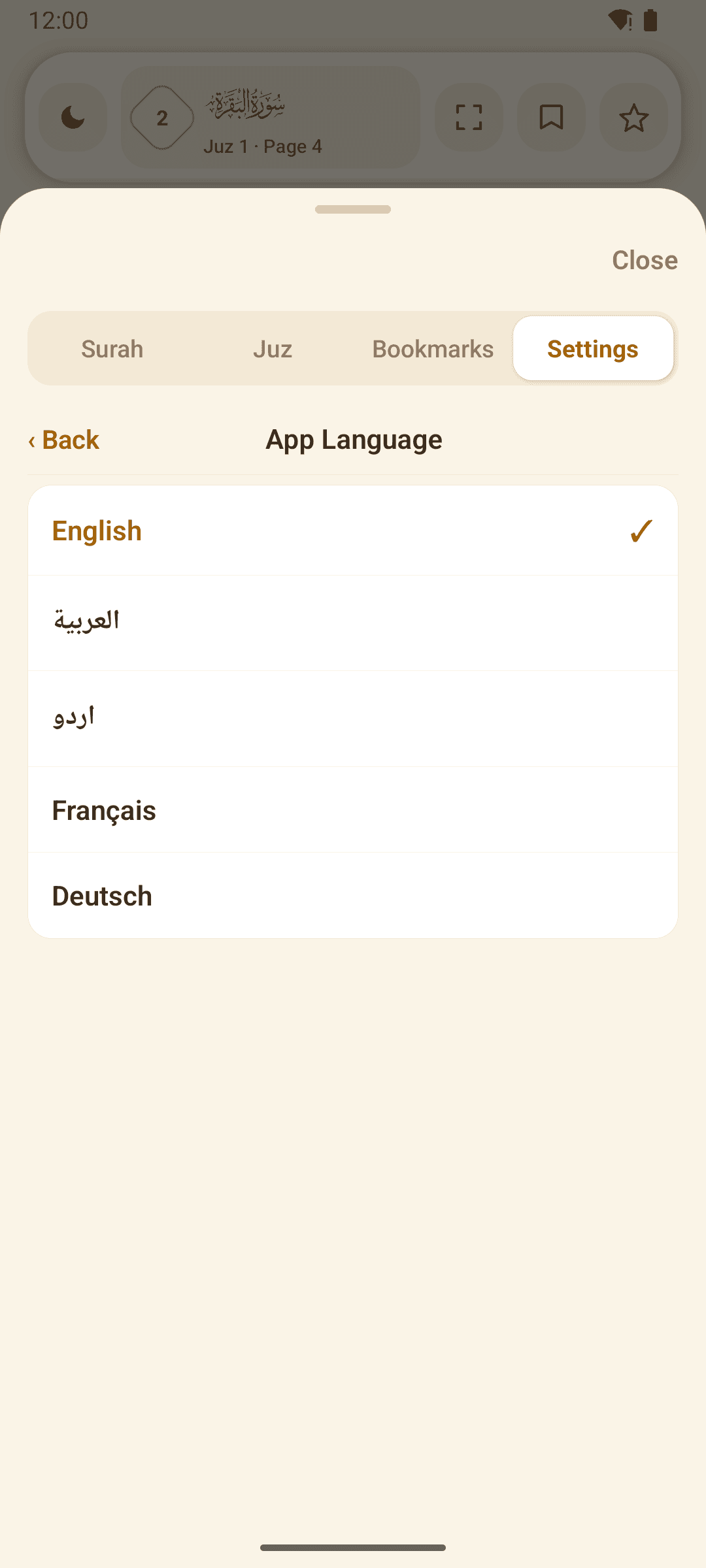 Language preferences